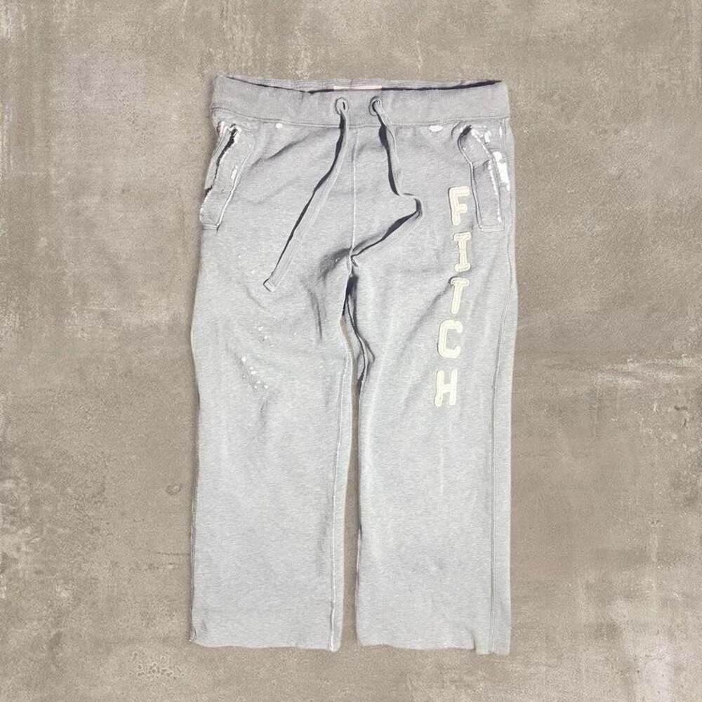 Y2K Abercrombie & Fitch Distressed Wide Leg Sweatpants Size Large